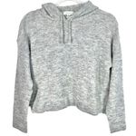 Topshop Heathered Gray Cropped Hooded Sweater 4-6 NWT Photo 0