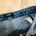 Black Label  fringe denim mini skirt sz small Photo 6