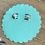 Silver Cross Gem Sparkle Stud Earrings Photo 0