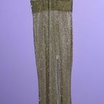 Mac Duggal 1070D Gold Evening Gown Women Size 2 Beaded Floor Length Prom Pageant Photo 0