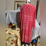 LuLaRoe Shirley Red White Floral Kimono Photo 6