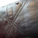 Vintage 90s Black Leather Car Coat Size M Photo 7