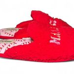 Dearfoams  Women's Red "Mama Claus" Slippers Size Large 9/10 Photo 1