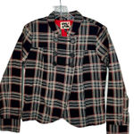 Volcom Women's Medium Plaid Multicolor Double Breated Plaid Jacket Photo 0