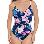 Liz Claiborne Liz Clairborne One Piece Floral Swimwear Built In Bra Photo 2