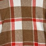 Tahari  Womens Sweater Sz S Plaid Turtle Neck Brown Red Harvest Fall Winter Top Photo 2