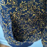 Jones New York Sz: M Bomber Jacket Gold Scroll-like All Over Abstract Pattern. Photo 10