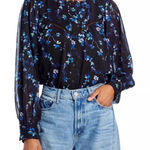 AQUA  Women's Floral Print Long Sleeve‎ Button Down Blouse - XXL Photo 0
