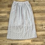 Universal Threads Universal Thread Baby Blue Eyelet Midi Skirt Lined Elastic Waist S25 Photo 1