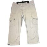 Lee  Easy Fit Cargo Capri Pants Womens Medium Grey Stretch Casual Outdoor Pockets Photo 1