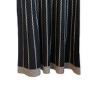 Gabby Skye Women Sweater Dress 1X Black Tan Stripe Swing Hem Trendy Office Photo 4