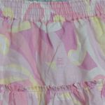 Hill House The Paz Skirt Mini Candy Kaleidoscope Pink Linen Ruffle L New Photo 2