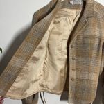 The Villager Suite Women 10 Tan Woven Plaid Jacket And Knee Skirt Vintage Career Photo 6