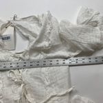 INDIKAH by Angel Biba White Ruffled Lace-Up Dress With Sleeves XS Photo 8