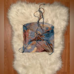 12th Tribe  Multicolor satin spaghetti strap crop top size S Photo 3