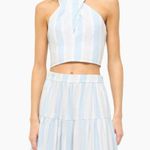 STAUD NWT  Kai Striped Cotton Halter Top Photo 1