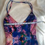 Naven Pink and Blue Open Back Floral Print Mini Dress Sz XS Photo 2