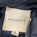 Thread & Supply Navy Quilted Cropped Vest Blue Photo 2