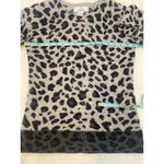 Magaschoni M Cashmere Longsleeve Lightweight Animal Print Sweater Sz Small Photo 5