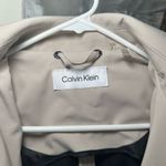 Calvin Klein Women's Double Breasted and Belted Cream Trench Coat Photo 2
