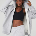 Alo Yoga  Renown Heavyweight Full Zip Hoodie Sweatshirt Gray XXS Photo 0
