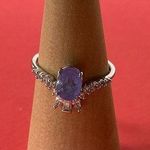 About Us Bomb Party RBP7448 “Something ” Fluorite/Quartz on Rhodium Sz 9 Ring NWT Photo 0