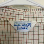Vintage Sears women’s checkered button‎ down shirt White Size M Photo 2
