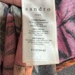 Sandro  Pink and Green Floral Short Sleeve Top Photo 3
