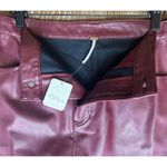 Free People NWT‎  City Slicker Faux Vegan Leather Maxi Skirt in Red Jasper Photo 6