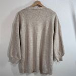 Boundless North Beige Floral Embroidered Knit Cardigan Sweater Women's Large Tan Photo 2