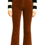 MOTHER BROWN CORDUROY THE HUSTLER ANKLE FRAY IN HOPSCOTCH 27" EUC Photo 0