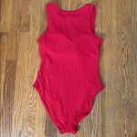 ANDIE  Malibu One‎ Piece Swimsuit Ribbed Fabric Cherry Red size M NWT Photo 1