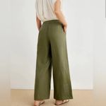 NWT Grae Cove Thalia Button Fly Wide Leg Palazzo Pants Green 100% Linen Size XL Photo 3