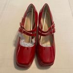 COUTGO Women’s Red Platform High Chunky Buckle Pumps Size 8.5 New‎ With Defects Photo 8