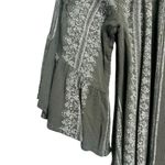 Altar'd State  Womens Size Small Green Cream Off The Shoulder Bell Sleeve Top Photo 1