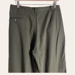 Vintage Aggio Solid Green Pleated High Waist Straight Leg Trouser Pants Size 10 Photo 6