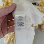 Lulus  Callista Tie Front Skater Dress Women's‎ Size Medium White Gold V-neck Photo 7