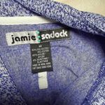 Jamie Sadock Womens Blue Marled Knit Short Sleeve Collared Shirt Top Medium Photo 5