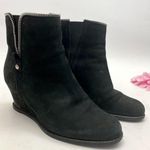 Stuart Weitzman  Leather Suede Wedge Ankle Boots: Black Photo 0