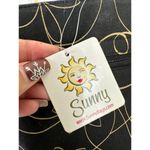 Sunny Hawaii NWT Hawaiian Abstract Floral Bamboo Handle Magnetic Close Tote Bag Black Photo 4