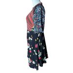 Free People  Mix It Up Printed Patchwork Stripe Floral Mini Dress Hippie Boho 8 Photo 6