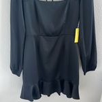 Forever 21 NWT  Long Sleeve Babydoll Silky Mini Dress Squared Neckline Medium Photo 3