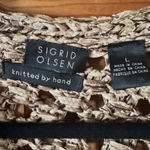 Sigrid Olsen  open weave handmade silk blend sweater art to wear unique Photo 5