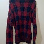 SKIMS Womens Like New  Brick Buffalo Check Pullover Sweater Cozy Knit Photo 2