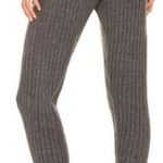 Free People Around the Clock Grey Ribbed Joggers Photo 1