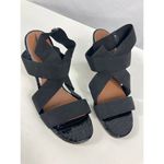 Donald Pliner New Parly Stretch Elastic Heeled Sandal Black Size 8.5 Photo 3
