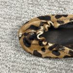 Tory Burch  Reva Ballet Flats Womens 7 Shoes Black Brown Calf Hair Leopard Photo 2
