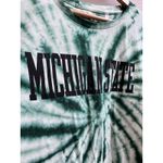 Press Box Apparel Green Tie Dye Michigan State Cotton Crop Top Size Large Photo 3