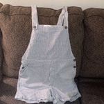 Cali 1850 ✨ Striped Linen Bland Short Overalls✨ Photo 2