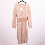 NEW Hugo Boss Feyine Croc Animal Print Stretch Knit Pullover Sweater Midi Dress Photo 0